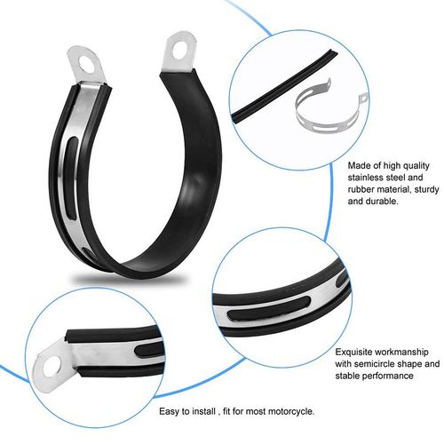 11cm Motorcycle Exhaust Muffler Silencer Hanger Clamp Strap Mount Bracket  — image 7