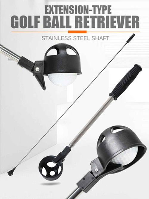 Telescopic-Pocket Golf Ball Pick-Up Compact Retriever Automatic-Lock Scoop