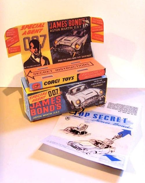 CORGI. 261. JAMES BOND - ASTON MARTIN.DB5. Superb repro box + instructions ONLY