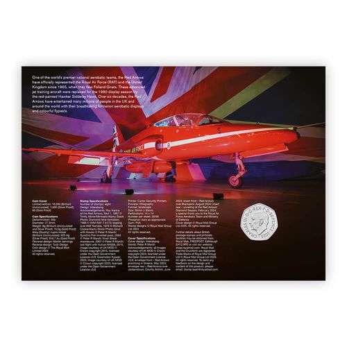 Red Arrows 50p BU Coin and Stamps Cover from Royal Mail, The Royal Mint — image 4