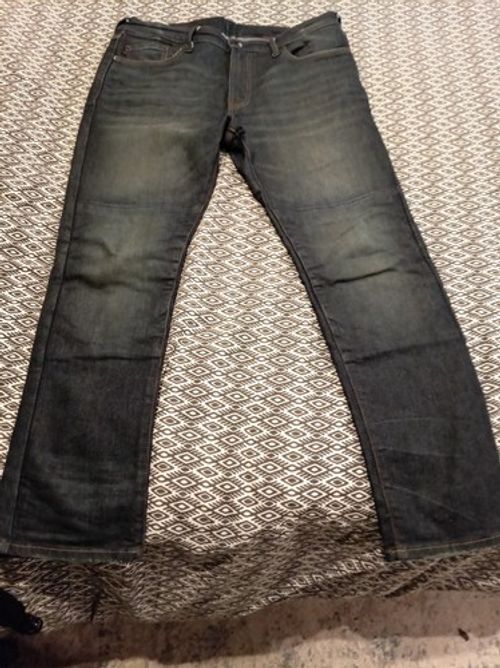 36" Oxford AAA Blue Motorcycle Jeans Slim Fit Hip & Knee Regular 3 Year Aged