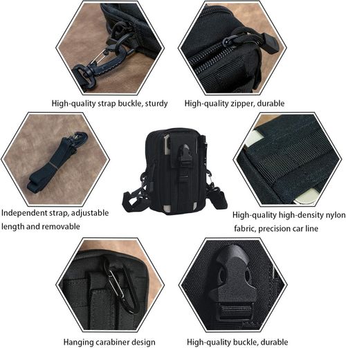 Tactical Waist Bag with Molle Pouch, EDC Utility Belt Bag for Hiking Camping — image 6