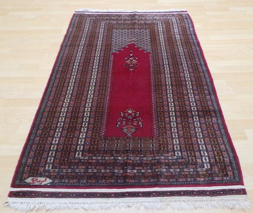 Oriental CARPET RUG Hand Made WOVEN knotted Wool Vintage Lahore 5ft 8" x 3ft 2"