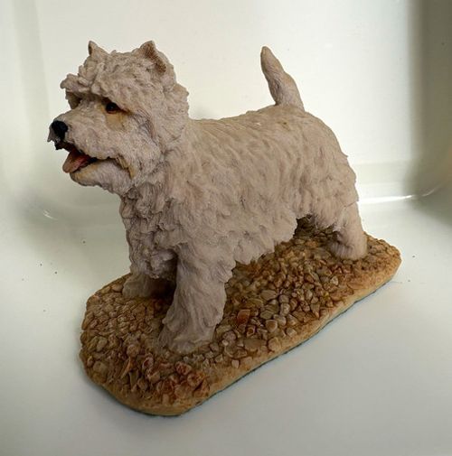Holland Studio Craft West Highland White Terrier Resin Mounted Ornament Figurine