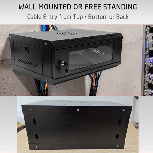 4U 400mm Network Data Cabinet 19" Wall Mountable Rack Case Server CCTV DVR UK — image 8