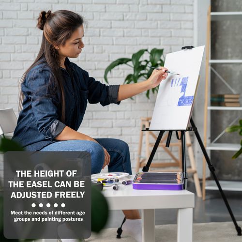Tripod Painting Easel Artist Field Studio Display Telescopic White Board Stand — image 2