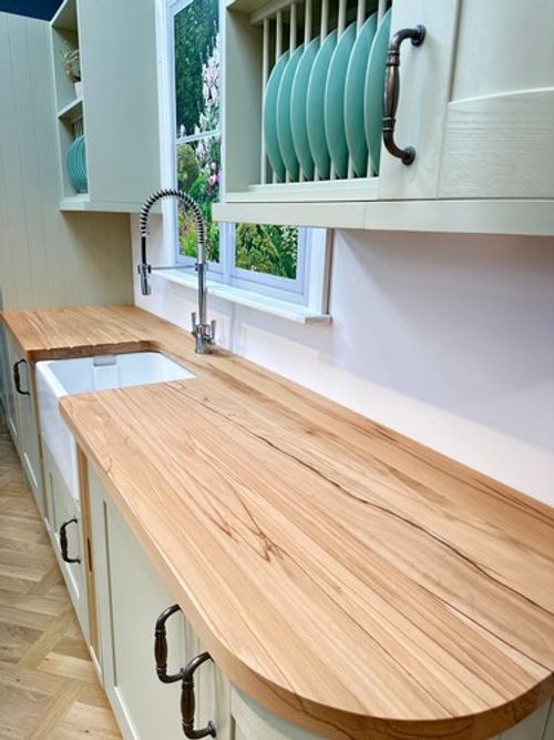 FULL STAVE RUSTIC BEECH WOOD WORKTOP, FREE DELIVERY, TIMBER, REAL WOOD WORKTOPS