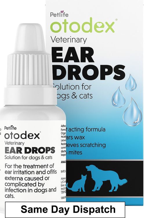 Petlife Otodex Ear Drops for Dog Cat Clear Wax Mites Cleanser Itching 14ml — image 1