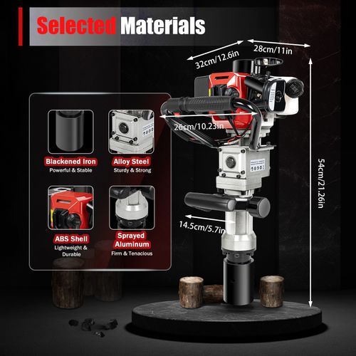 Petrol Fence Post Rammer Pile Driver Knocker Concrete Banger 2 Stroke Engine — image 3