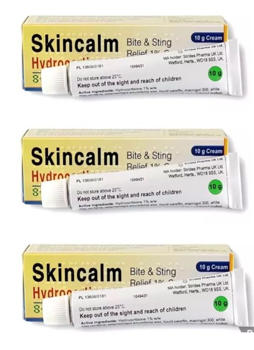 3x Hydrocortison Cream - 10g tube Itching Bites sting - Skincalm Expires 07/2029 — image 1
