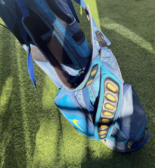 Nike Vapor X Pronged Stand Bag In Electric Blue And Yellow Highlights Great Cond — image 5