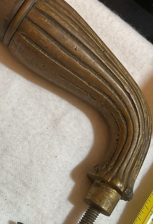 Large Heavy Decorative Brass Door Pulls - possibly solid brass.   — image 6