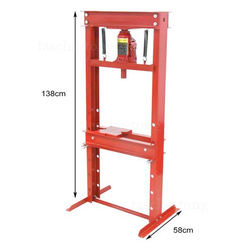 20 Ton Workshop Press Machine Hydraulic Bench & 52x Bearing Bush Driver Seal Kit — image 5