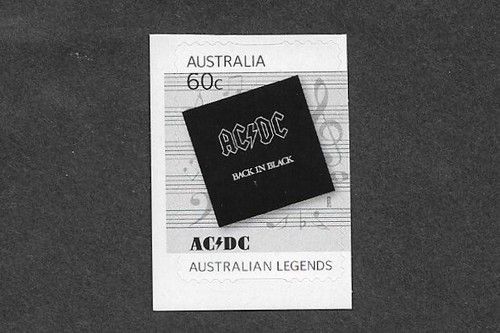 AC DC SINGLE VALUE AUSTRALIA STAMP MNH ROCK METAL MUSIC 2013