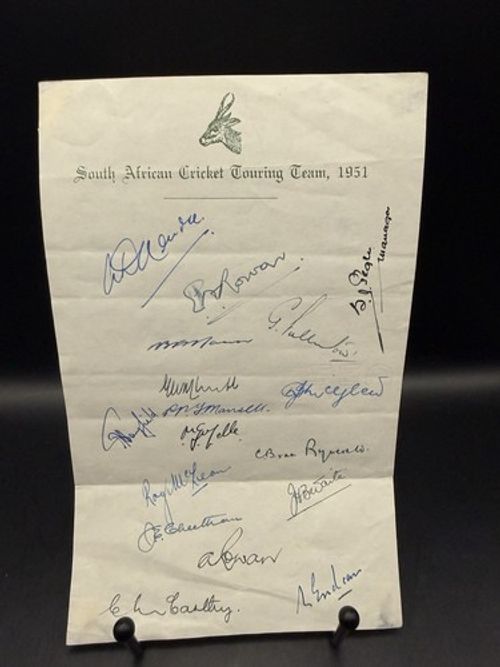 1951 Cricket Hand Signed  x17 South Africa England Tour -From Collectors Estate