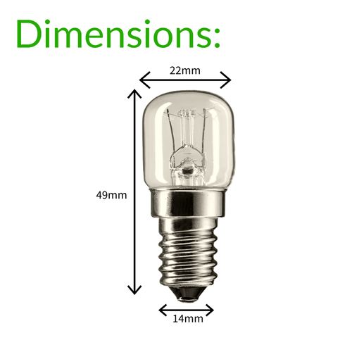 2 Pack Oven Bulbs Lamp Light Screw 15W 220-240V SES E14 300°c Bulb Cooker — image 4