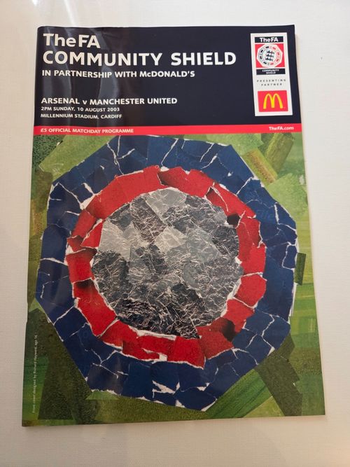 FA Community Shield Arsenal V Manchester United 2003 Official matchday programme — image 1