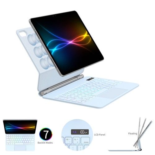 Magic Keyboard For Apple iPad A16 11th & 10th Generation Magnetic, Floating, LCD