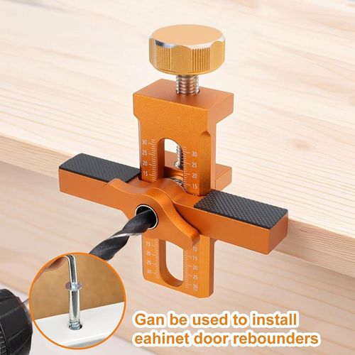 Kitchen Cabinet Hardware Jig Door Installer Tool Woodworking Hinge Guide+3 Drill — image 8