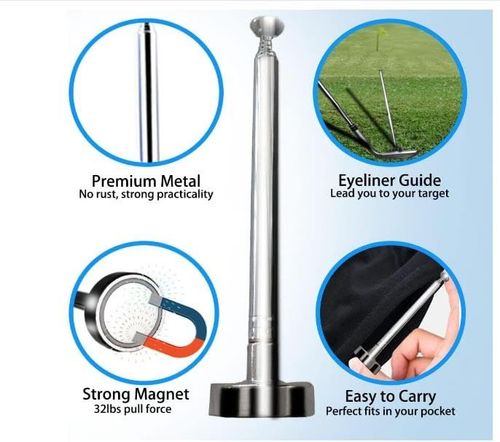 HH-GOLF Golf Alignment Rods, Stick Max length 31cm, Silver — image 3