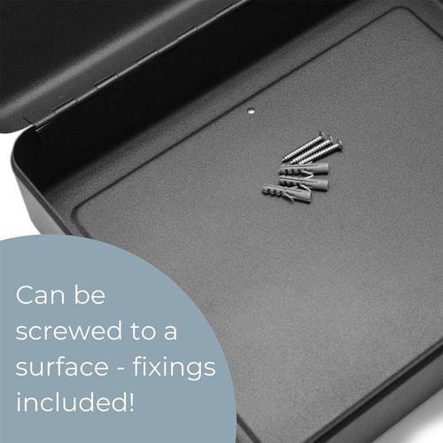 Security Lock Box Fireproof Large Chest Cash Safe Keys Document Home Office Box — image 9