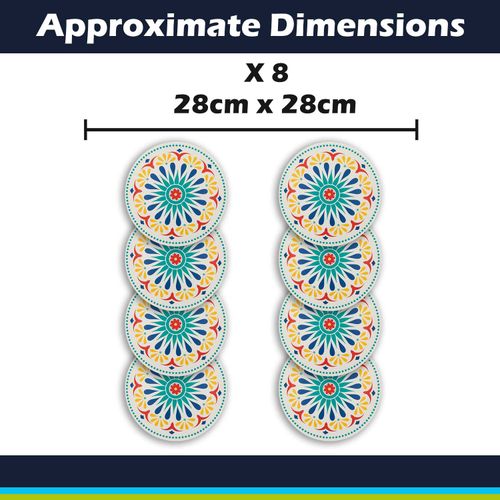 Plastic Plates for Tableware 28cm x 28cm Multicolour X 8 — image 2