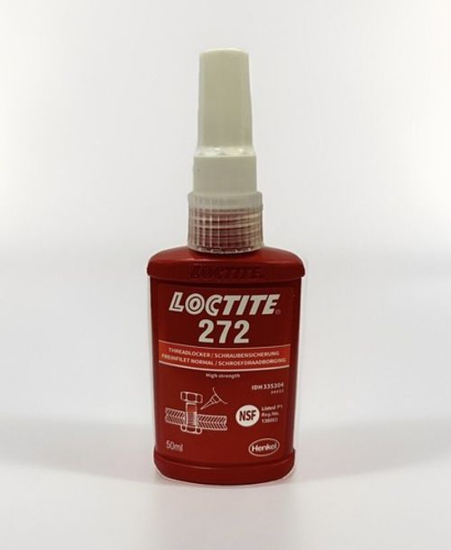 Loctite 272 High Strength High Temperature Threadlocker, 50ml Red For Bolt Nut