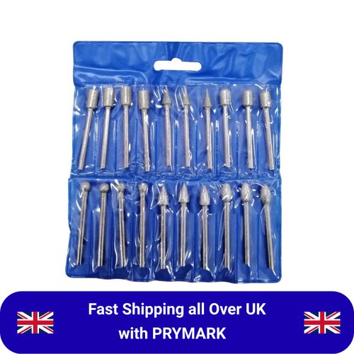 20X Diamond Grinding Cutting Burr Set For Dremel Drill Bits Rotary Tool Grinder — image 1