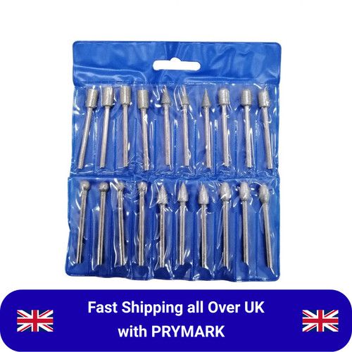 20X Diamond Grinding Cutting Burr Set For Dremel Drill Bits Rotary Tool Grinder