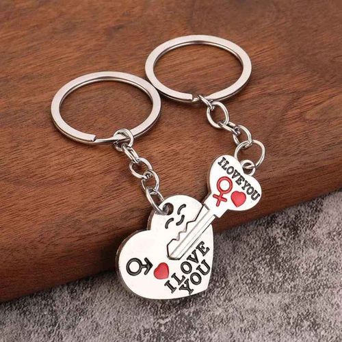 Romantic Gift For Her Him I Love You Keyring Heart Key Lover Couple Key Ring UK — image 6
