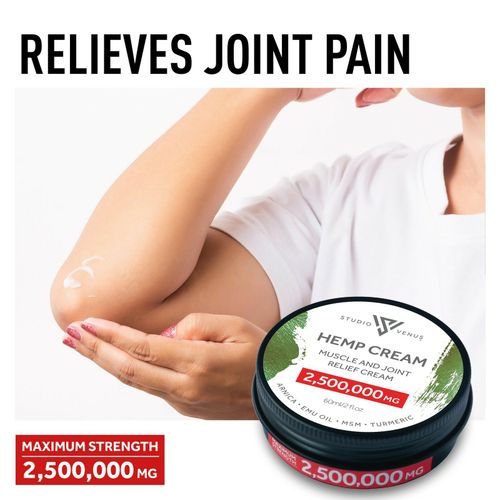 MAX STRENGTH Hemp Arnica Cream 2,500,000mg Joint Muscular Pain Relief 60g — image 4