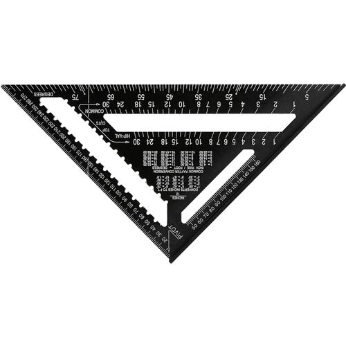 12 inch Roofing Speed Square Aluminium Rafter Angle Measuring Triangle Guide — image 4
