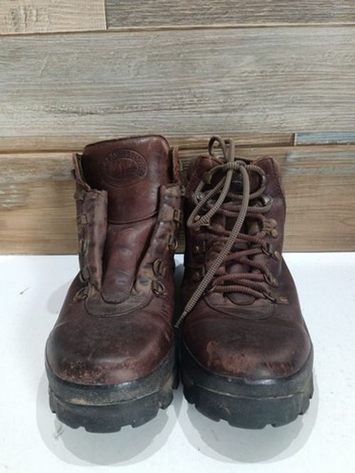 VINTAGE CHRIS BRASHER HILLMASTER CLASSIC Air  BROWN LEATHER WALKING BOOTS UK 8