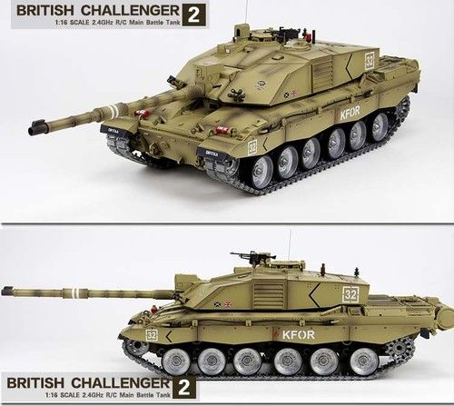 British Challenger 1:16 RC Tank Remote Radio Control Heng Long Tank Platinum  UK
