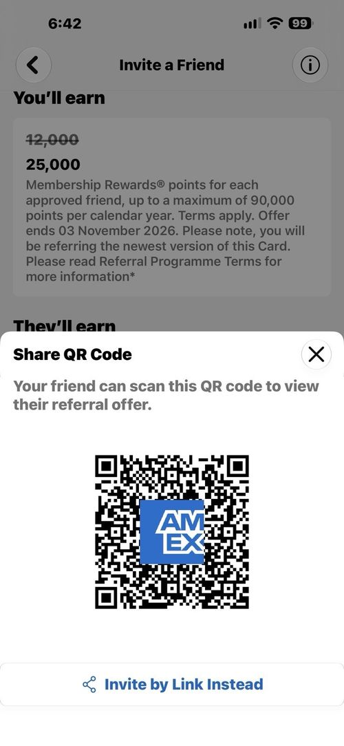 Amex Platinum Referral Code American Express **100k Amex Point** — image 3