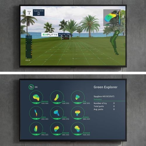 Exputt RG Golf Putting Simulator Practice Putt Trainer Aid Metrics Online Gaming — image 5