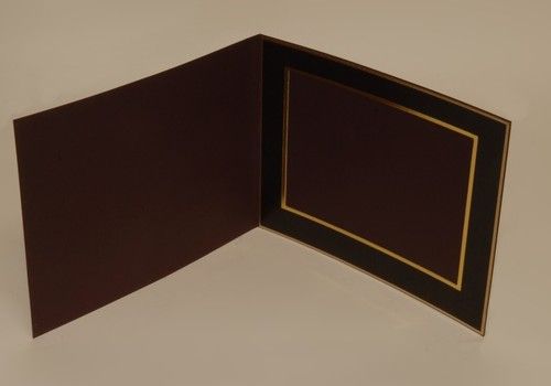 Denis Wright  78 - 6x4 Slip-In Presentation Mounts BURGUNDY Landscape - 25 Pack