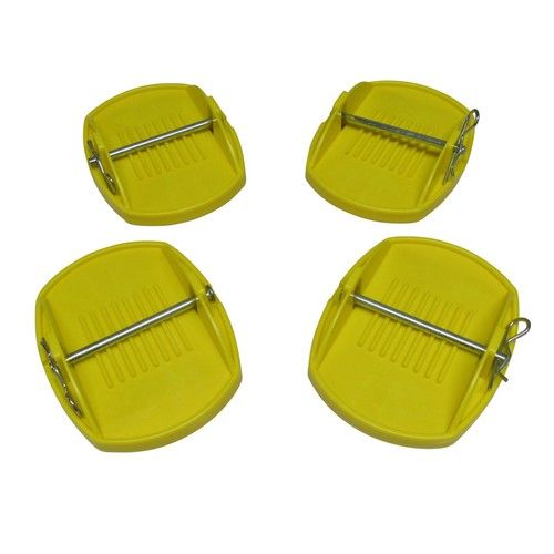 Corner Steady Caravan Feet Pads with Pins (Jack Leg Stabiliser Support)