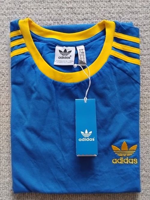 MEN'S ADIDAS ORIGINALS TEE SHORT SLEEVE CREW NECK THREE STRIPE T-SHIRT