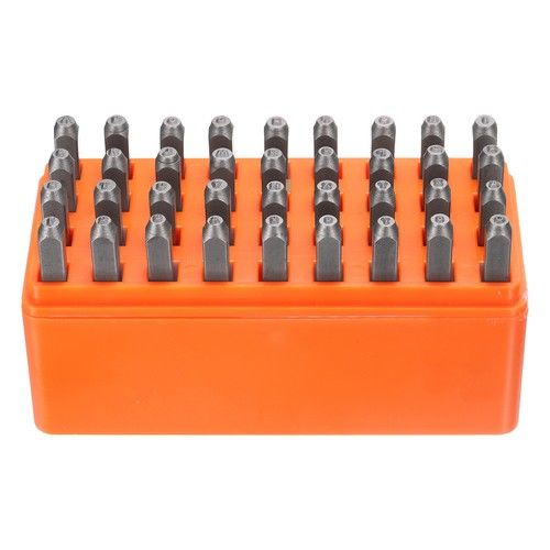 36pcs Metal Stamping Kit 1/16" (1.5mm) Steel Letter Punch Press Tool with Case