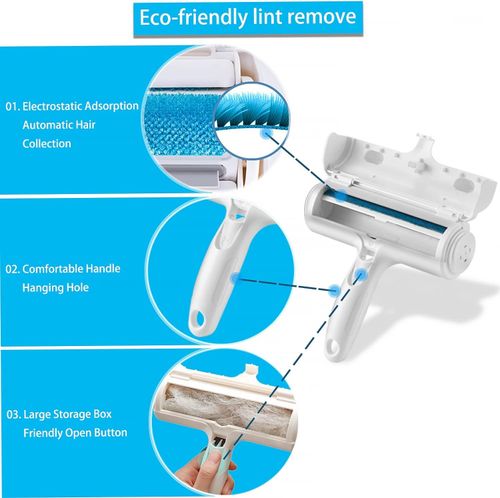 Pet Hair Remover Roller, Reusable Animal Hair Removal Brush for Dogs and — image 5