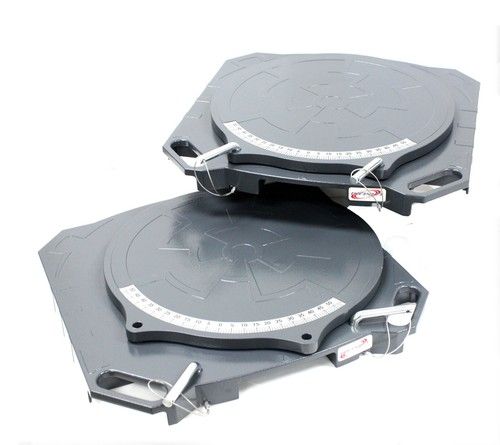 One Pair Aluminum Turntable Wheel Alignment 360° Rotating Turn Plate Table 4 Ton