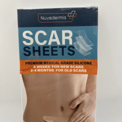 Nuvadermis Silicone Scar Sheets 4 Pack Medical Grade Reusable 30 Day Supply — image 2