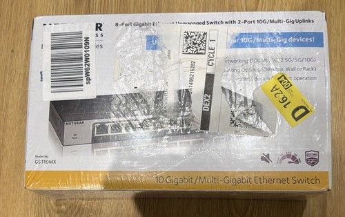 Netgear ProSafe GS110EMX Managed Smart Switch 8 Port Gigabit Ethernet 2x 10GB
