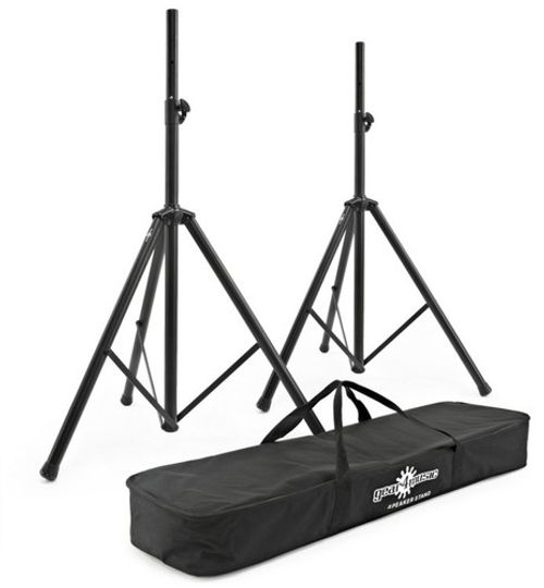 sub zero 300w pa pair of speaker stands with carrier bag