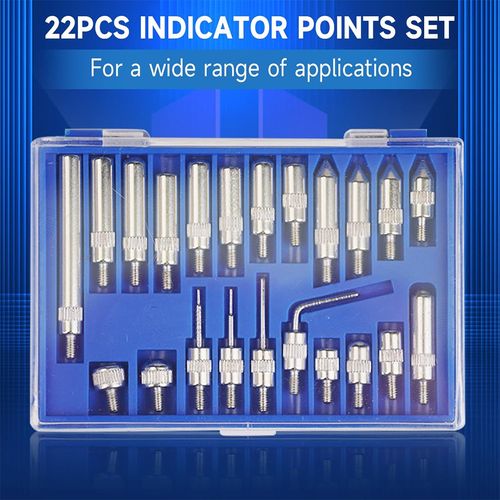 Dial Test Indicator DTI Gauge with Magnetic Base Stand Clock Gauge & 22PC Probes — image 12