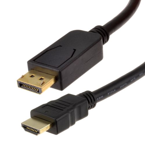 2m DisplayPort PC Plug to HDMI Male Plug Display Monitor TV Cable Gold Plated — image 1