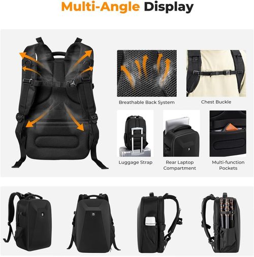 K&F CONCEPT 22L Camera Backpack Hard Shell Professional Photography Camera Bag — image 4