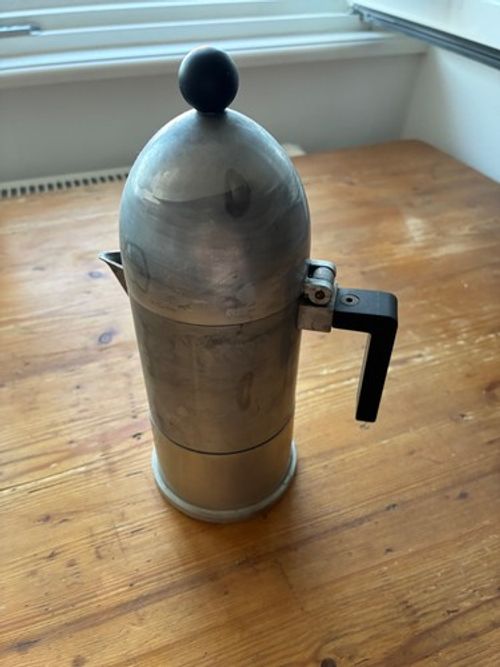 Alessi La Cupola A9095/3 B Aldo Rossi 3 Cup Espresso Maker Black Vintage