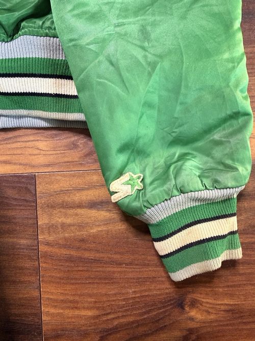 Starter Philadelphia Eagles NFL Pro Line Satin Snap Front Jacket Green 1980s — image 7